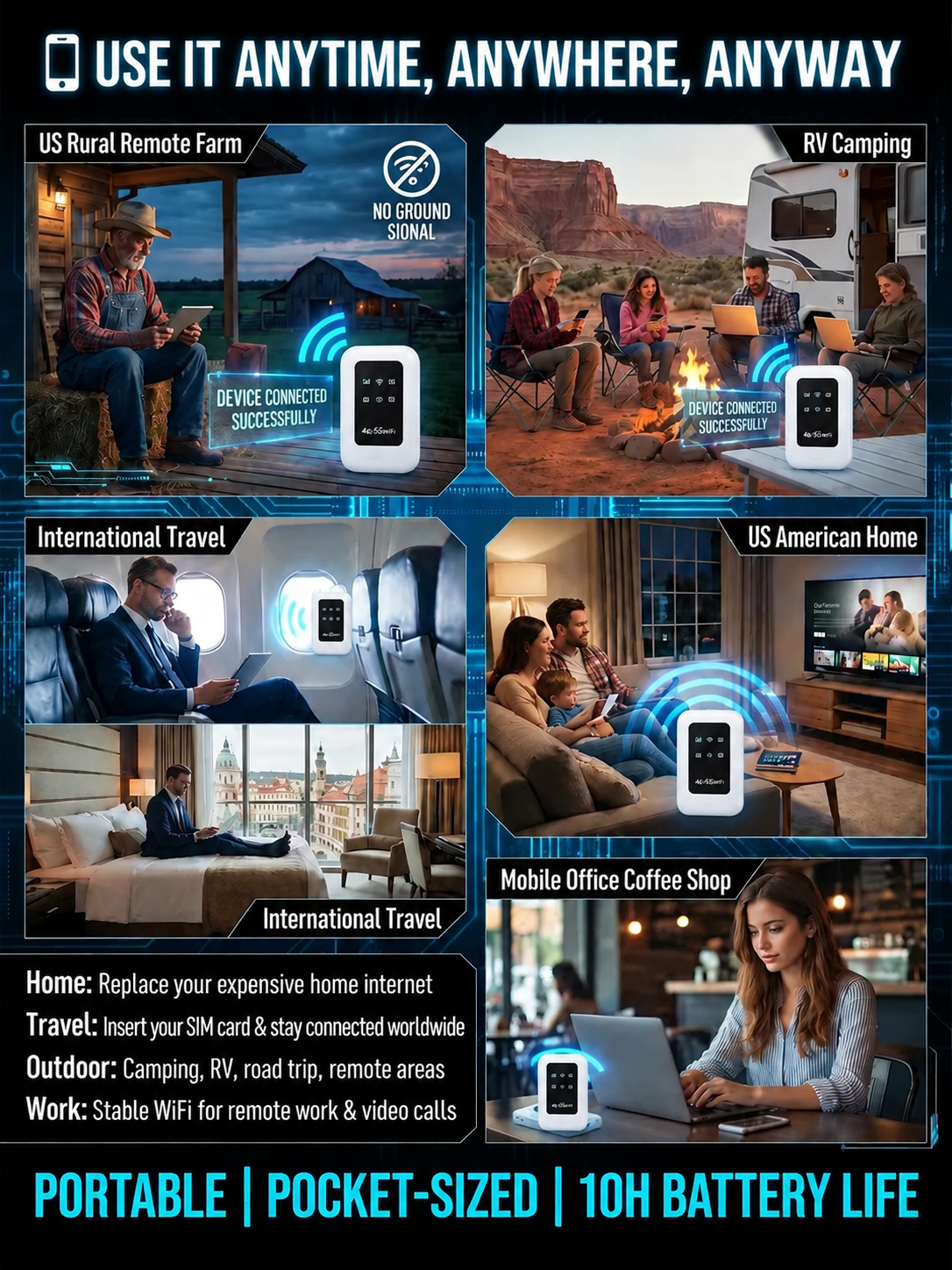 🌐 Stay Connected Anywhere – Portable Wi-Fi for Travel & Business