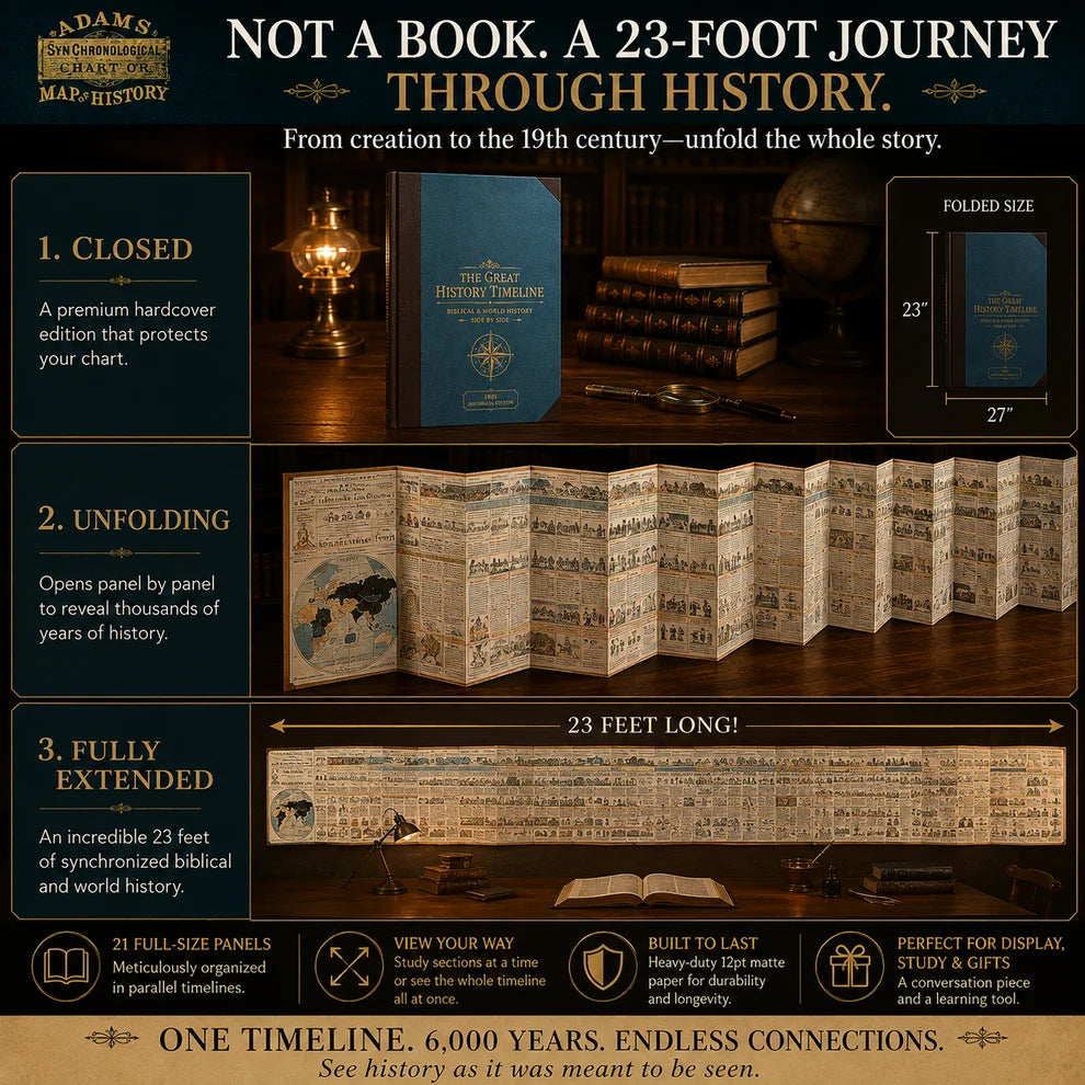 🌍 6,000 Years of Biblical & World History in One 23-Foot Timeline