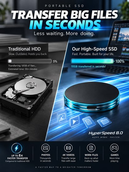 Novastello™ Magnetic Portable SSD – Storage That Stays With You