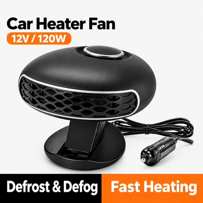 Portable Car Heater Defroster with 360-Degree Rotating Base