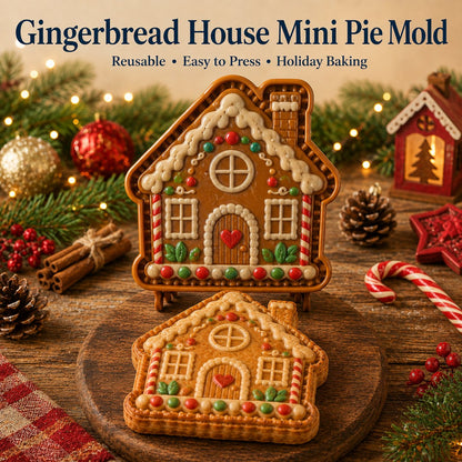 🎄 9-Design Christmas Mini Pie Mold Collection | Reusable Embossed Molds for Shaping Detailed Santa, Snowman, Reindeer, Tree & Holiday Pies