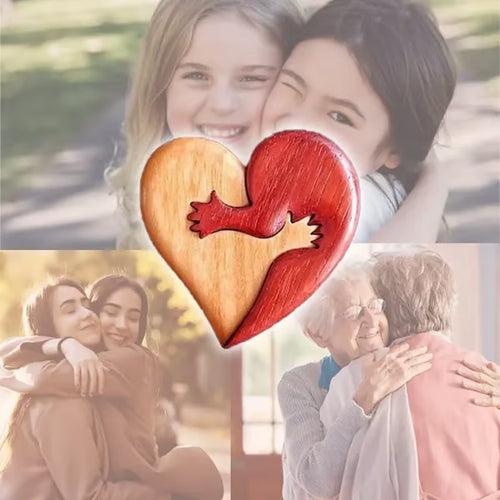 💗A Hug From My Heart For You (Handmade Wood Carvings)