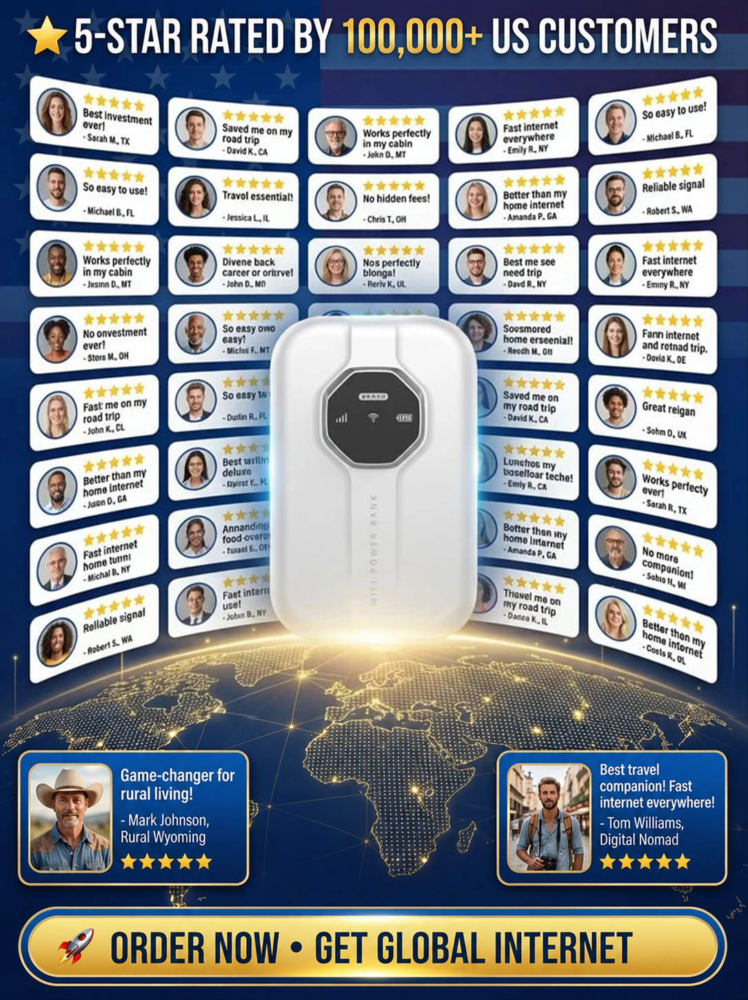 🌐 Boundless Portable Wi-Fi - Global Coverage for Travel & Business🛡️