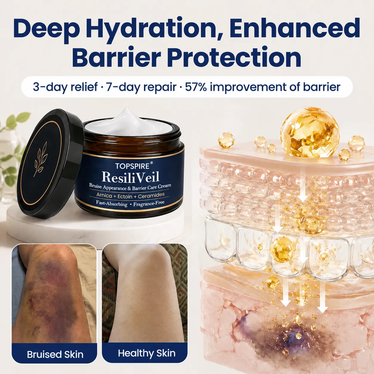 TOPSPIRE® ResiliVeil Bruise Appearance Barrier Care Cream
