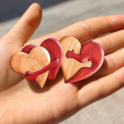 💗A Hug From My Heart For You (Handmade Wood Carvings)