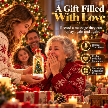 🎄 Christmas Voice Recording Bottle – 30-Second Personalized Keepsake Gift for Family & Grandparents