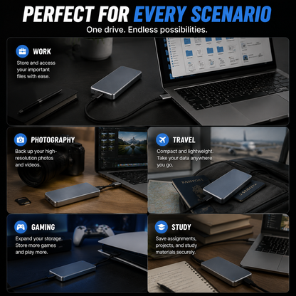 🔥 LAST DAY 40% OFF - Portable External SSD – Never Delete Your Memories Again