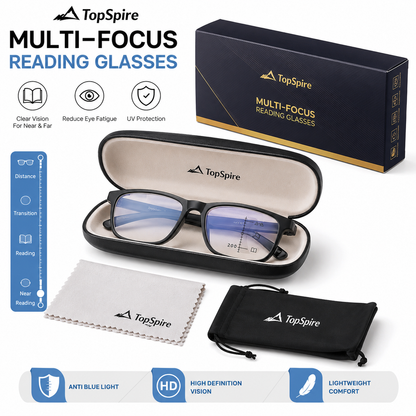 TopSpire™ Adaptive Multifocal Reading Glasses – See Near & Far Without Switching