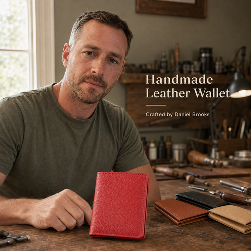 💖Handmade Full-Grain Leather Wallet
