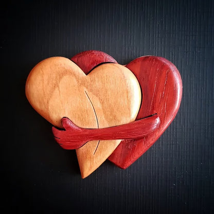 💗A Hug From My Heart For You (Handmade Wood Carvings)