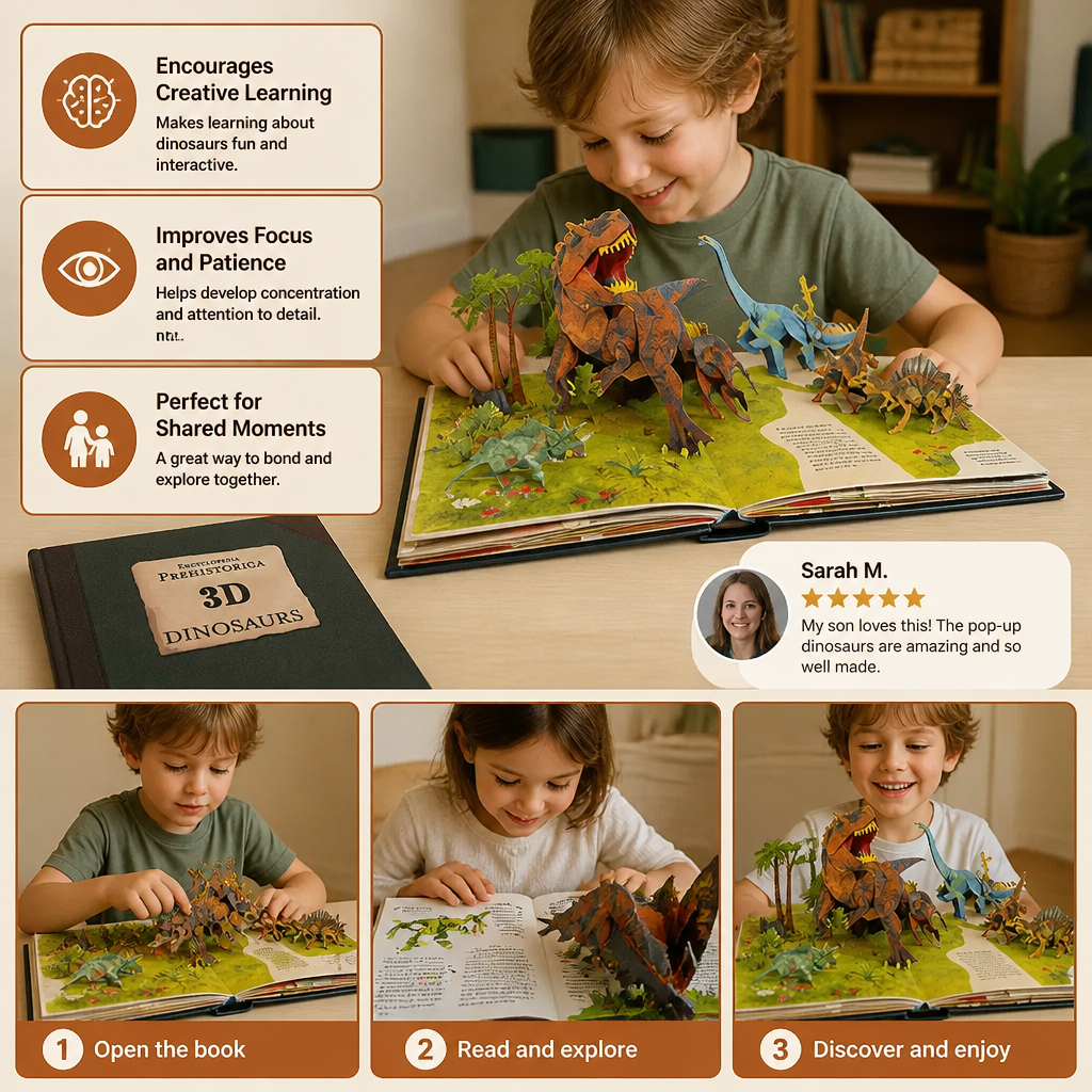 Interactive 3D Pop-Up Dinosaur Encyclopedia