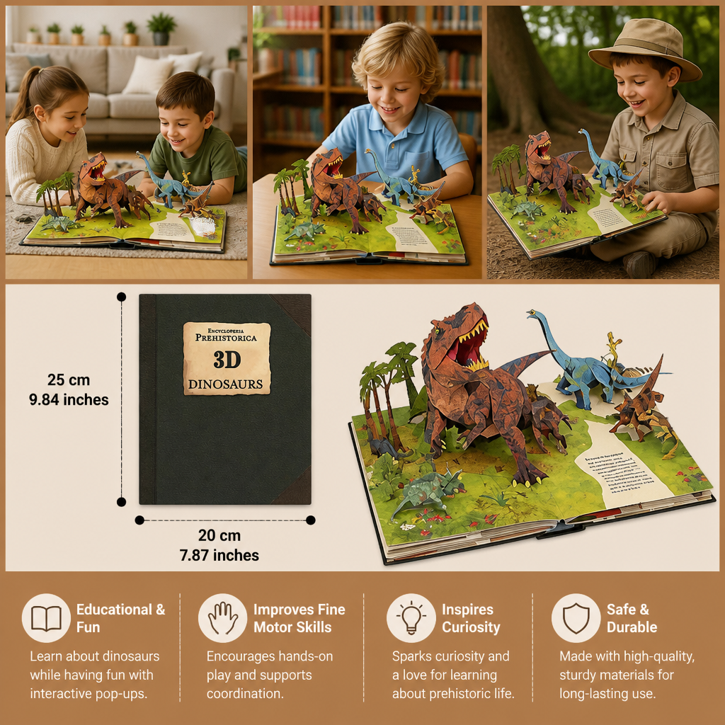 Interactive 3D Pop-Up Dinosaur Encyclopedia
