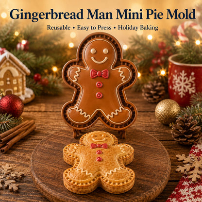🎄 9-Design Christmas Mini Pie Mold Collection | Reusable Embossed Molds for Shaping Detailed Santa, Snowman, Reindeer, Tree & Holiday Pies