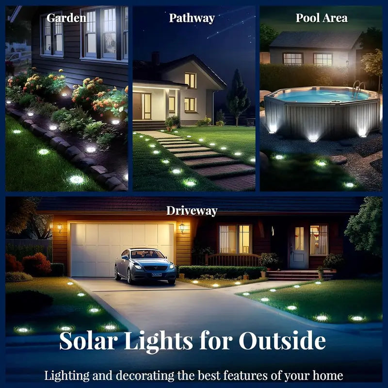 Solar Lights for Outside, Multiple Pack Sizes Available - Solar Lights Outdoor Waterproof