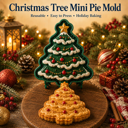 🎄 9-Design Christmas Mini Pie Mold Collection | Reusable Embossed Molds for Shaping Detailed Santa, Snowman, Reindeer, Tree & Holiday Pies