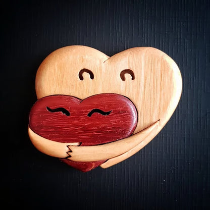 💗A Hug From My Heart For You (Handmade Wood Carvings)