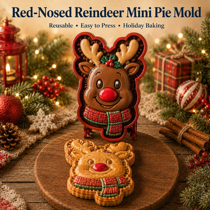 🎄 9-Design Christmas Mini Pie Mold Collection | Reusable Embossed Molds for Shaping Detailed Santa, Snowman, Reindeer, Tree & Holiday Pies