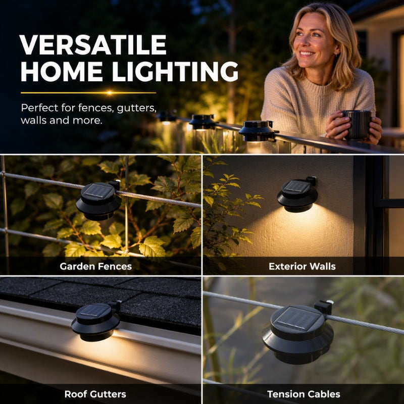 ☀️💡 Light Up Gutters, Fences & Garden Walls — Solar-Powered Outdoor LEDs With No Mains Wiring Needed 🏡✨